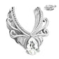 Ohrtunnel Silber Filigran Zirkonia Tränen-Tropfen Clear Chirurgenstahl Ohrpiercing Ohrschmuck Tunnel Sattelverschluss 10-25mm