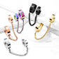 1 Knorpel Doppel-Creole Kette Cartilage Labret Piercings Tragus viele Farben Edelstahl Klick-Verschluss