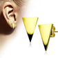 1 Paar funkelnde Ohrringe GROSSES DREIECK 7x11 mm 10x15 mm Ohrringe Ohrstecker Chirurgenstahl Set Silber Roségold Gold