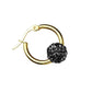Damen 1 Paar Creolen KRISTALL-KUGEL Ohrringe Schmuck Ohrstecker Chirurgenstahl Gold Multicolor