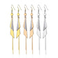 1 Paar Damen Ohrringe 2 Große Glitzer-Dreiecke Ketten Anhänger e Ohrstecker Chirurgenstahl Gold Roségold Silber Länge 103,2mm