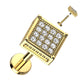 Knorpel Ohrstecker Quadrat Silber Gold Roségold Pavé Zirkonia Clear Piercings Chirurgenstahl Schraubverschluss Stab 6/8mm lang