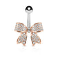 Bauchnabelpiercing 1,6mm 10mm Schleife Nabelpiercing Edelstahl Chirurgenstahl Bananabell Zirkonia e Silber Gold Rosé-Gold