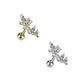 Knorpel Ohrstecker Wein-rebe Blume Zirkonia Clear Silber Gold Piercings Chirurgenstahl Schraubverschluss Stab 6mm lang