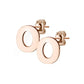 1 Paar Ohrstecker ALPHABET INITIALEN e Ohrringe Schmuck Set Edelstahl Silber Roségold