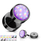 Fake Ohrplug leuchtender Stein Opal-Effekt Ohrpiercing Ohrschmuck Chirurgenstahl Schraubverschluss viele Farben 8mm