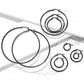 1 Paar Damen CREOLEN Ohrringe Ohrstecker Chirurgenstahl Schwarz 10 15 20 25 30 35 40 45 50 55 60 65 70 75 mm