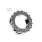 Ohrtunnel Filigrane Tribal-Herzen Silber Ohrpiercing Ohrschmuck Plug 6-25mm Screw Fit Flesh Schraubverschluss
