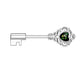 Brustwarzenpiercing Vintage SCHLÜSSEL Brustpiercing Intimpiercing Edelstahl Glitzer-Opal Silber Gold Roségold Stab 1,6mm 12mm