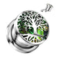 Ohrtunnel Silber Lebens-baum Opal-Glitzer Grün Chirurgenstahl Ohrpiercing Ohrschmuck Plug Screw Fit Schraubverschluss 8-16mm