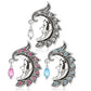 Bauchnabelpiercing MOND-Gesicht Zirkonia Anhänger 1,6mm 10mm Nabelpiercing Edelstahl Chirurgenstahl Bananabell Clear Pink Aqua