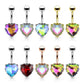 Bauchnabelpiercing Regenbogen-Effekt Kristall Herz Nabelpiercing Chirurgenstahl Bananabell viele Farben Stab 1,6/10mm