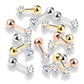 1 Knorpel Ohrstecker Zirkonia Clear 3/4mm Dreieck Cartilage Labret Piercing Tragus viele Farben Edelstahl Schraubverschluss Steg 6/1,2mm