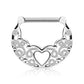 filigranes Herz Vintage Brustwarzenpiercing Intimpiercing Brustpiercing Edelstahl Gold, Silber, Roségold 1,6mm 12mm
