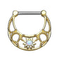 beyoutifulthings Bogen FILIGRAN Brustwarzenpiercing Intimpiercing Brustpiercing ZIRKONIA Opal Edelstahl Gold Silber ROSÈ 1,6mm 12mm KLICKVERSCHLUSS