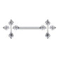 Brustwarzenpiercing 2 ZIRKONIA KREUZE Brustpiercing Nippelpiercing Edelstahl Silber Roségold Gold Stab 1,6mm 14mm