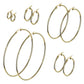 1 Paar Damen CREOLEN Ohrringe Ohrstecker Chirurgenstahl Gold 10 15 20 25 30 35 40 45 50 55 60 65 70 75 mm