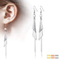 1 Paar Damen Ohrringe 2 Große Glitzer-Dreiecke Ketten Anhänger e Ohrstecker Chirurgenstahl Gold Roségold Silber Länge 103,2mm