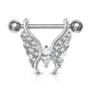 Brustwarzenpiercing Kristall Schmetterling Brustpiercing Nippelpiercing Chirurgenstahl Silber Mehrfarbig Stab 1,6/14mm