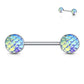 Brustwarzenpiercing Fisch-Schuppen Design Brustpiercing Nippelpiercing Edelstahl Silber Multicolor Stab 1,6mm 14mm