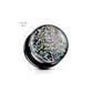 Ohrtunnel Regenbogen Fossilien Schwarz Chirurgenstahl Ohrpiercing Ohrschmuck Plug Screw Fit Schraubverschluss 6-25mm