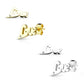1 Paar Ohrringe Set Ohrstecker Edelstahl Chirurgenstahl Love Liebe clear Zirkonia gold silber