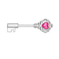 Brustwarzenpiercing Vintage SCHLÜSSEL Brustpiercing Intimpiercing Edelstahl Glitzer-Opal Silber Gold Roségold Stab 1,6mm 12mm