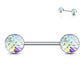 Brustwarzenpiercing Fisch-Schuppen Design Brustpiercing Nippelpiercing Edelstahl Silber Multicolor Stab 1,6mm 14mm
