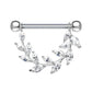 Brustwarzenpiercing KRISTALL-Rebe Intimpiercing Brustpiercing Edelstahl ZIRKONIA Clear ROSÉGOLD Silber Gold 1,6mm 14mm