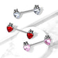 Brustwarzenpiercing Herz Katze Schwarz Brustpiercing Nippelpiercing Chirurgenstahl Silber Clear Pink Rot Stab 1,6/14mm