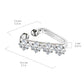 Ohrklemme TRIANGEL ZIRKONIA QUADRATE clear Ohrringe Ohrclip Fake-Piercing Messing Silber
