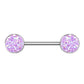 Brustwarzenpiercing Glitzer Steine Brustpiercing Nippelpiercing Chirurgenstahl Silber Multicolor Stab 1,6/14mm Stein 9mm