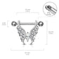 Brustwarzenpiercing Kristall Schmetterling Brustpiercing Nippelpiercing Chirurgenstahl Silber Mehrfarbig Stab 1,6/14mm