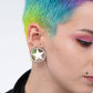 Ohrtunnel Stern Silber Schwarz Chirurgenstahl Ohrpiercing Ohrschmuck Plug Screw Fit Flesh Schraubverschluss 6-25mm