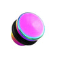 Ohrplug Flat TOP Ohrpiercing Ohrschmuck Chirurgenstahl Tunnel Sattelverschluss Single Flair Schwarz Gold Regenbogen 1,6-8mm