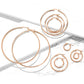 1 Paar Damen CREOLEN Ohrringe Ohrstecker Chirurgenstahl Roségold 10 15 20 25 30 35 40 45 50 55 60 65 70 75 mm