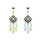 Bauchnabelpiercing AZTEKEN-Design Nabelpiercing Chirurgenstahl Bananabell Gold Silber viele Farben Stab 1,6/10mm