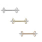 Brustwarzenpiercing Florales Design Zirkonia Silber Gold Roségold Brustpiercing Nippelpiercing Chirurgenstahl Stab 14mm