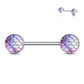 Brustwarzenpiercing Fisch-Schuppen Design Brustpiercing Nippelpiercing Edelstahl Silber Multicolor Stab 1,6mm 14mm