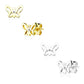 1 Paar Ohrringe Set Ohrstecker Edelstahl Chirurgenstahl Schmetterling Hollow clear Zirkonia gold silber
