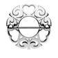 Ring TRIBAL Herzen Brustwarzenpiercing Intimpiercing Brustpiercing Edelstahl 14 Karat VERGOLDET Silber ROSÈGOLD 1,6mm 19mm
