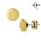 1 Paar Ohringe Ohrringe Set Stecker Edelstahl Chirurgenstahl Rund Round gebürstet Top silber roségold gold