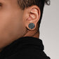 Ohrplug Schwarz Ohrpiercing Hämatit Natur-Stein Ohrschmuck Tunnel 4-16mm Sattelverschluss