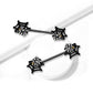 Brustwarzenpiercing Spinnen-Netze Schwarz Silber Clear Gelb Brustpiercing Nippelpiercing Intimpiercing Chirurgenstahl Stab 14mm