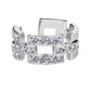 Ohrklemme GLITZERNDE ZIRKONIA VIERECKE clear Ohrringe Ohrclip Fake-Piercing Messing Silber Gold Roségold