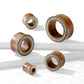Ohrtunnel Sawo Holz Rand Türkis Ohrpiercing Ohrschmuck Plug Sattelverschluss 8-25mm