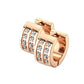 1 Paar Damen CREOLE 8 Zirkonia Clear Ohrringe Ohrstecker Chirurgenstahl Gold Schwarz Roségold Silber 7mm