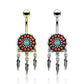 Bauchnabelpiercing AZTEKEN-Design Nabelpiercing Chirurgenstahl Bananabell Gold Silber viele Farben Stab 1,6/10mm