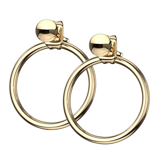1 Paar Damen e Ring Ohrringe Ohrstecker Chirurgenstahl Multicolor