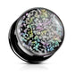 Ohrtunnel Regenbogen Fossilien Schwarz Chirurgenstahl Ohrpiercing Ohrschmuck Plug Screw Fit Schraubverschluss 6-25mm